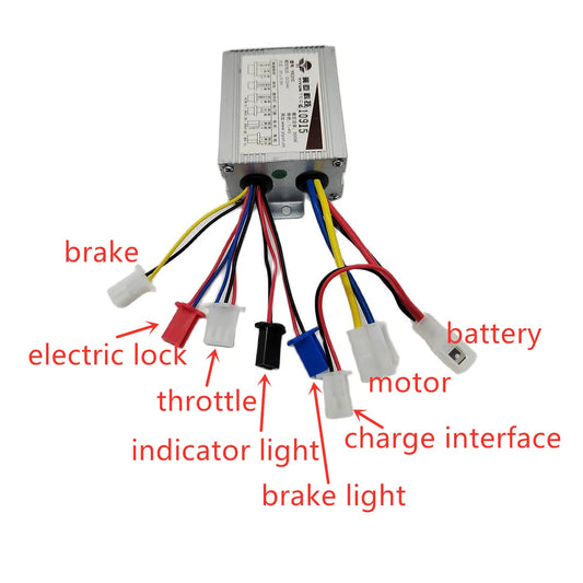 (24V/36V/48V, 250W-1000W) בקר ומצערת סיבובית למנוע מוברש